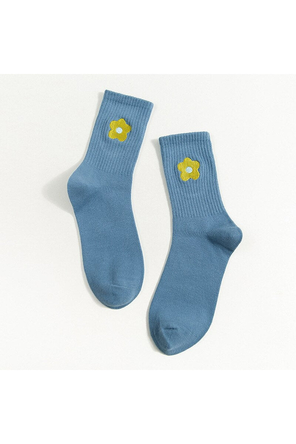 Indie Aesthetic Flower Embroider Cute Socks