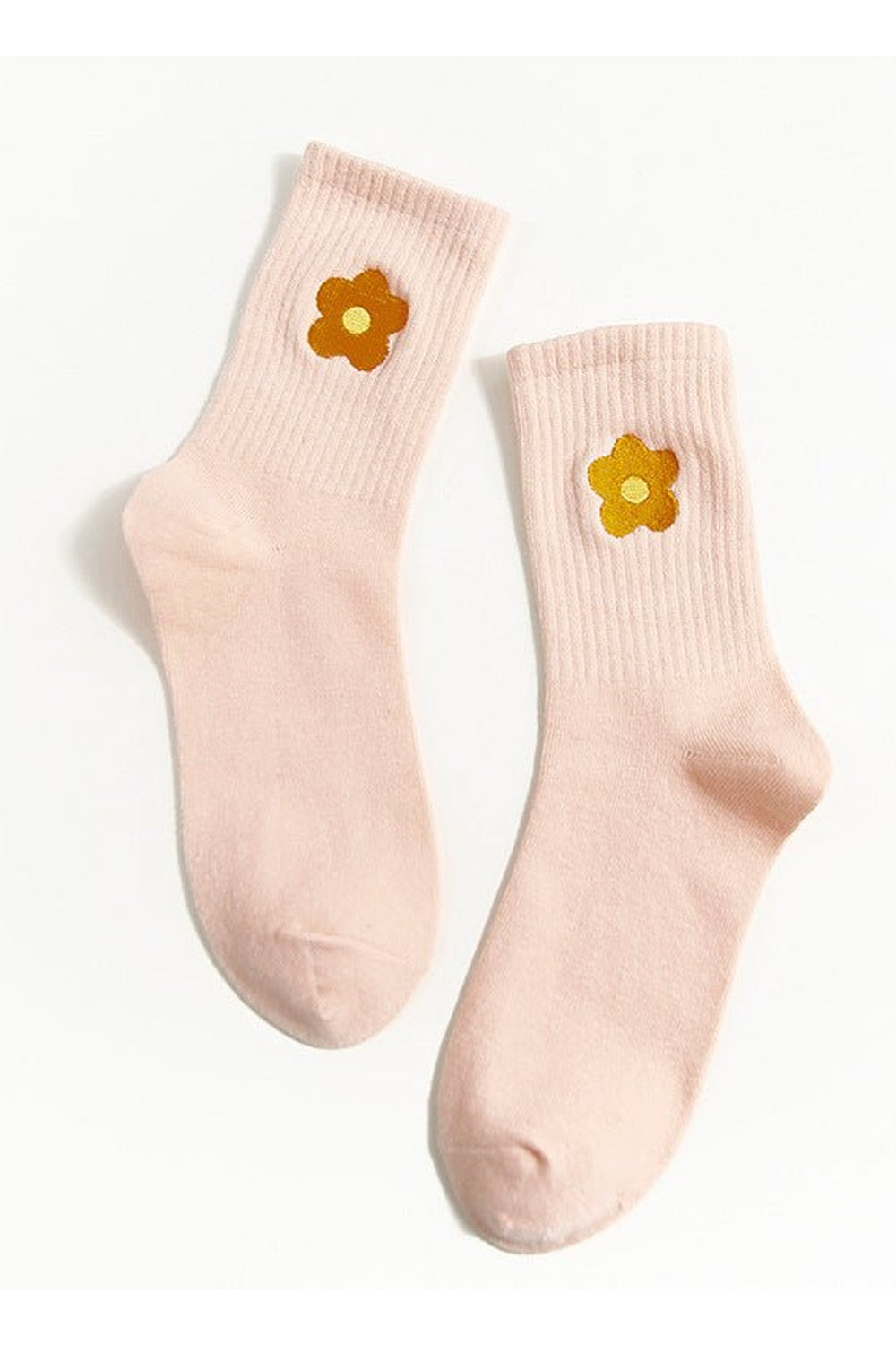 Indie Aesthetic Flower Embroider Cute Socks