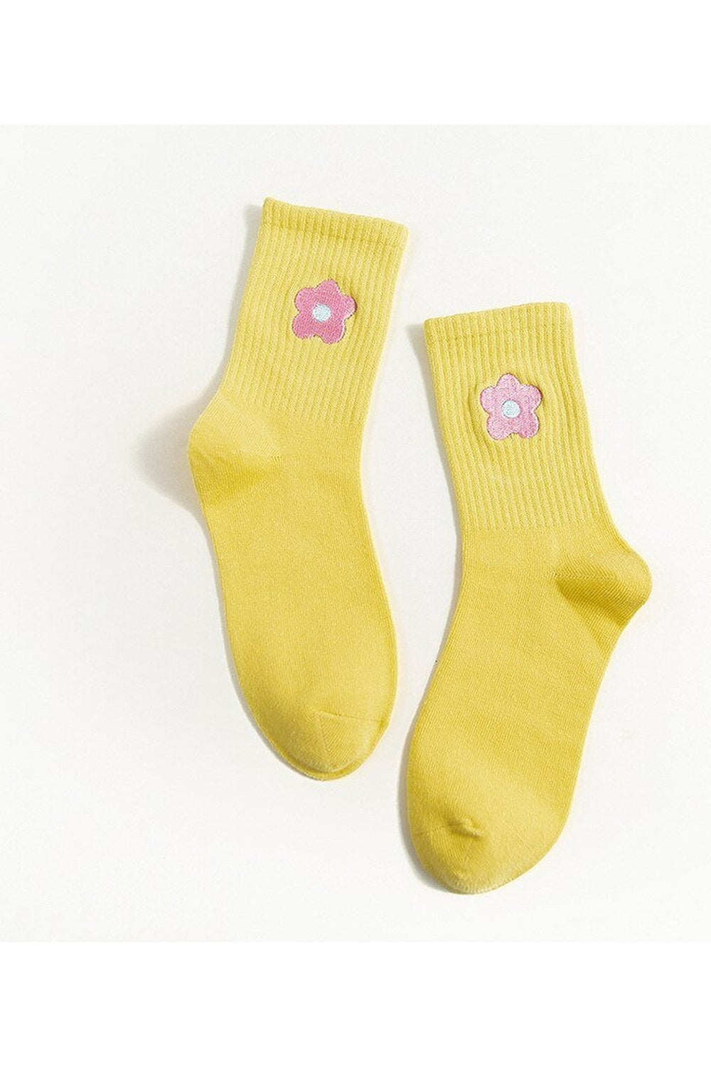 Indie Aesthetic Flower Embroider Cute Socks