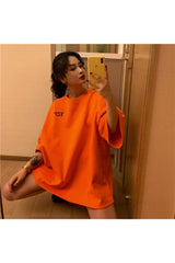 Indie Aesthetic Orange oversized T-shirt