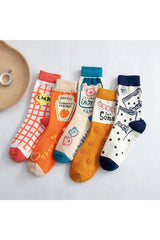 Indie Aesthetic Print Cotton Socks