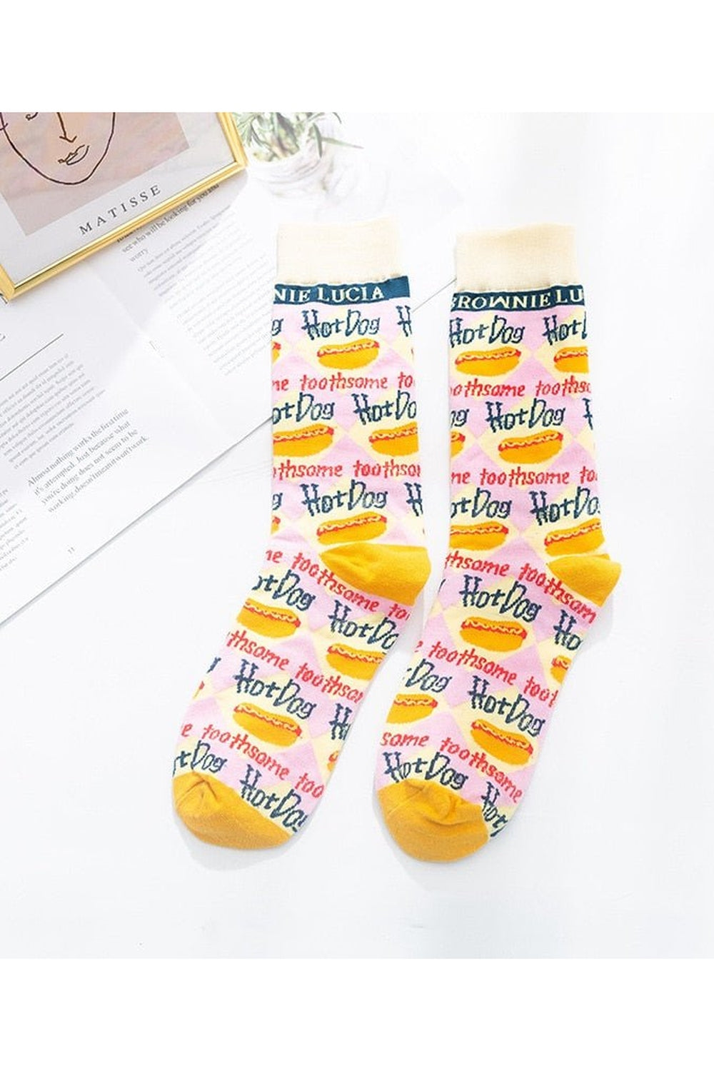 Indie Aesthetic Print Cute Socks