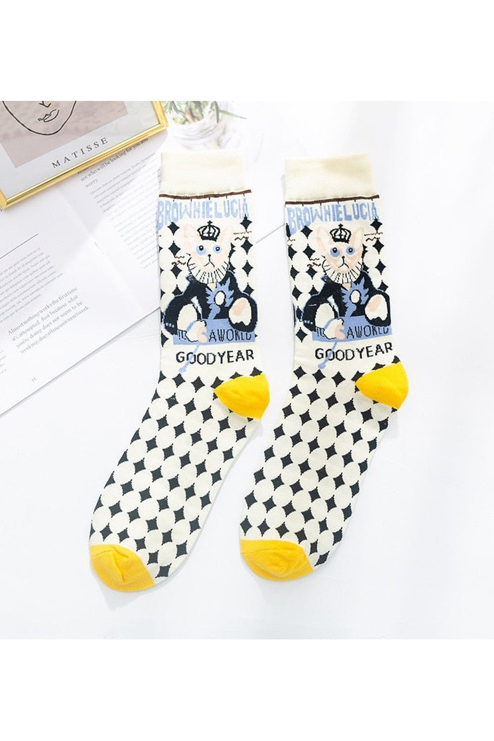 Indie Aesthetic Print Cute Socks