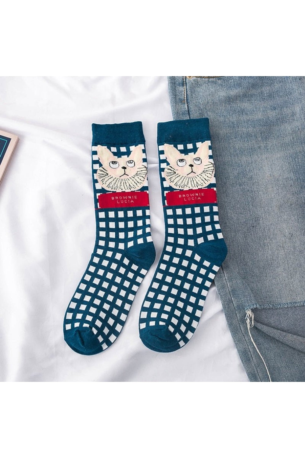 Indie Aesthetic Print Cute Socks