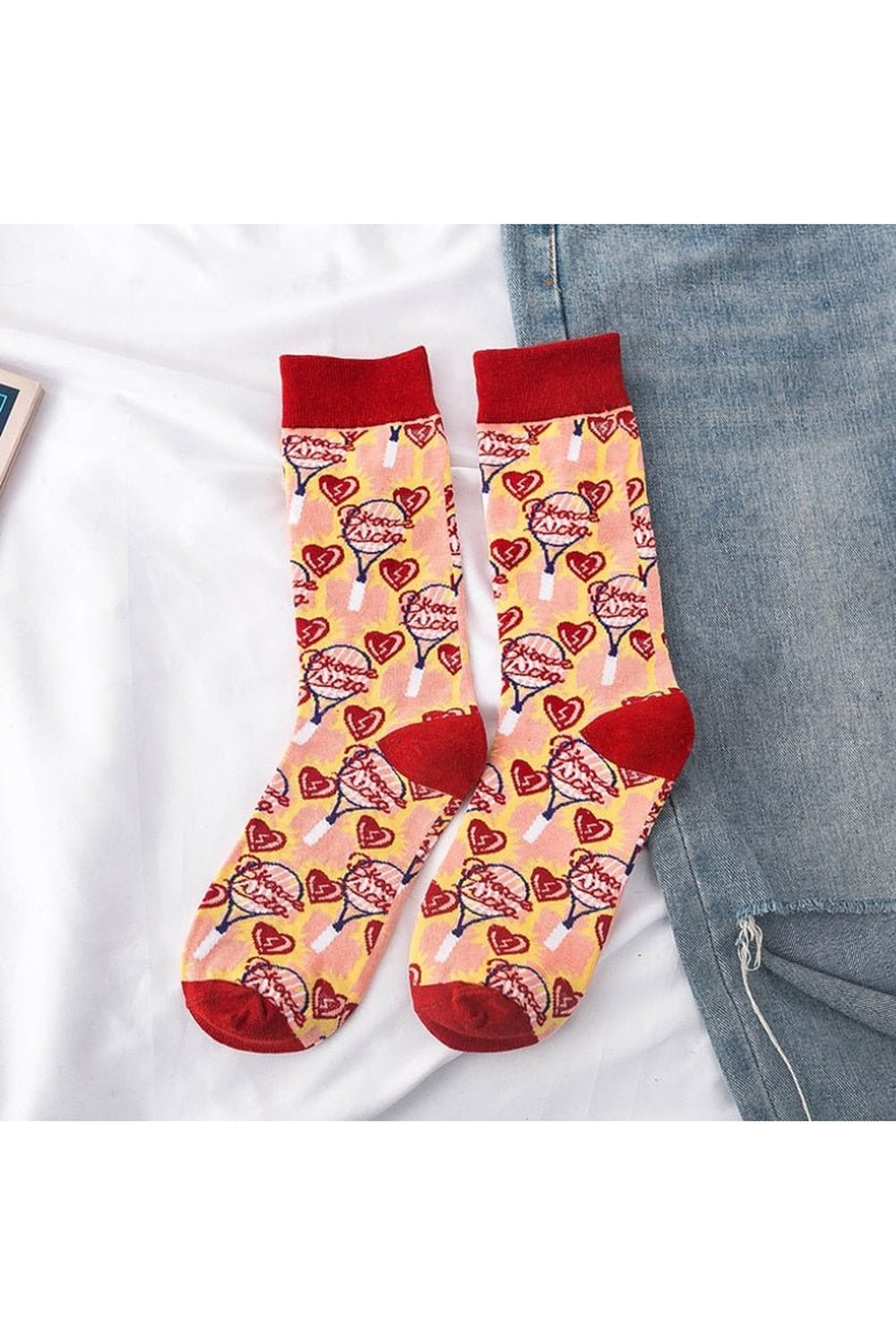 Indie Aesthetic Print Cute Socks