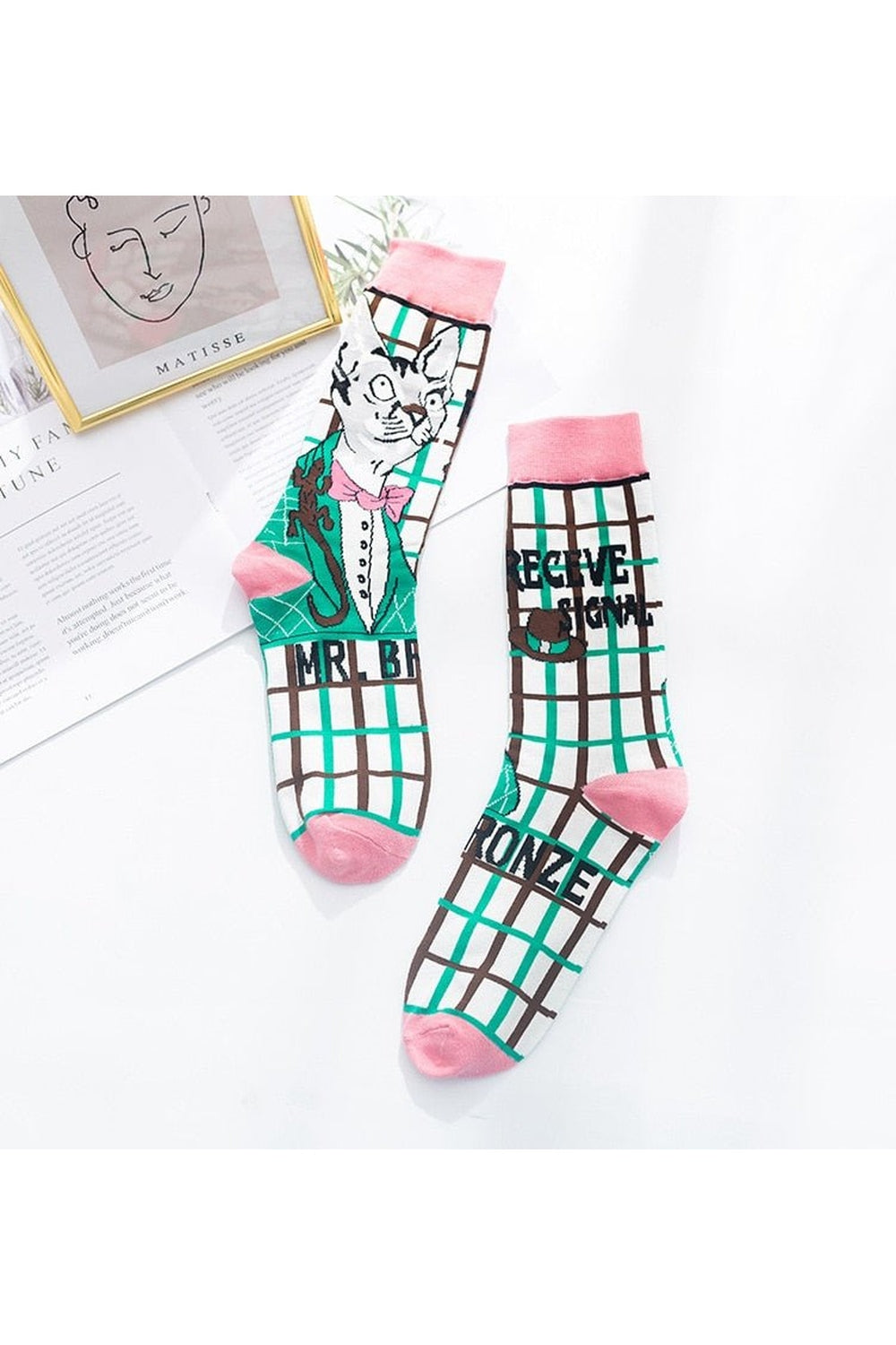 Indie Aesthetic Print Cute Socks