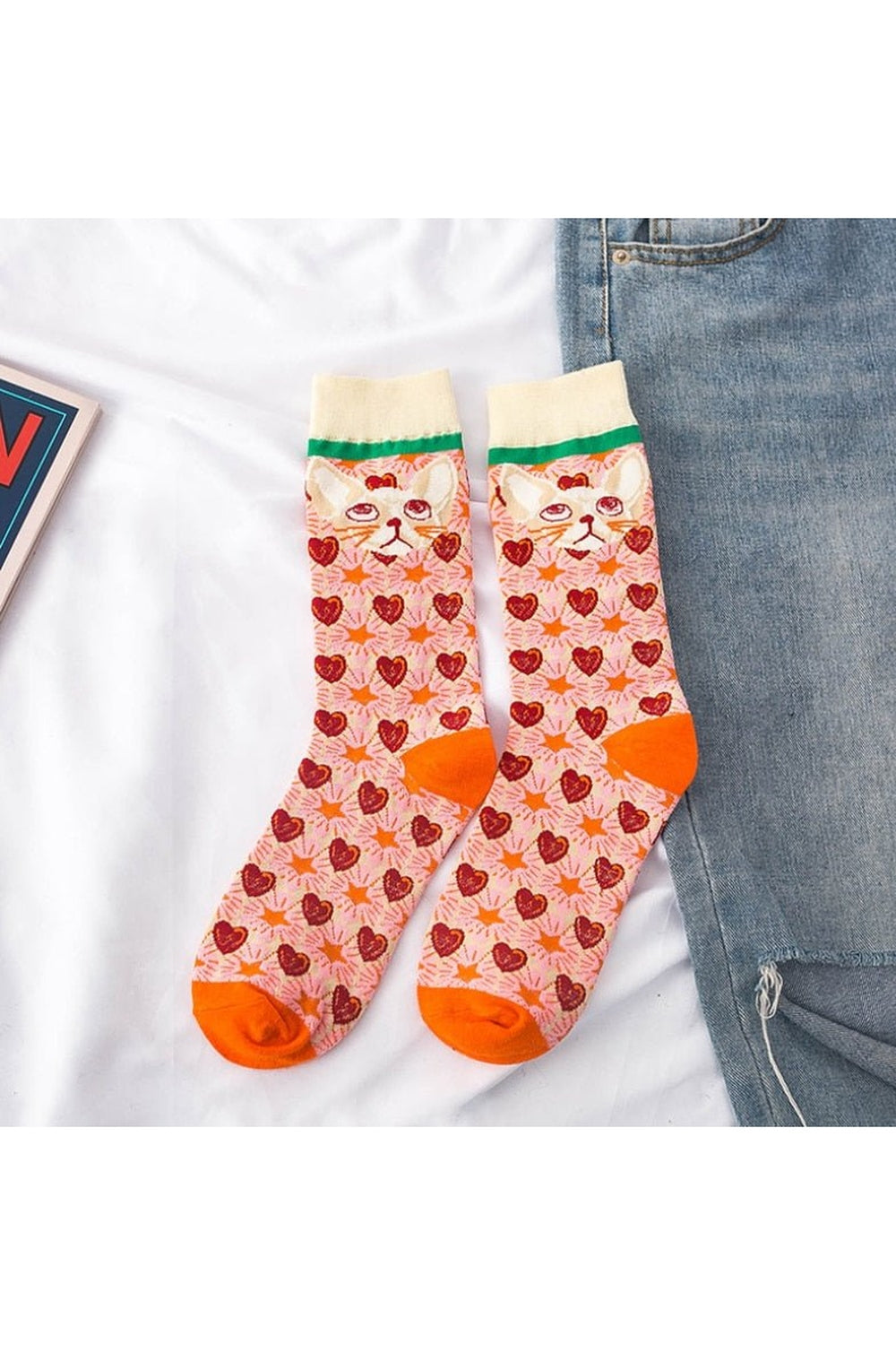 Indie Aesthetic Print Cute Socks