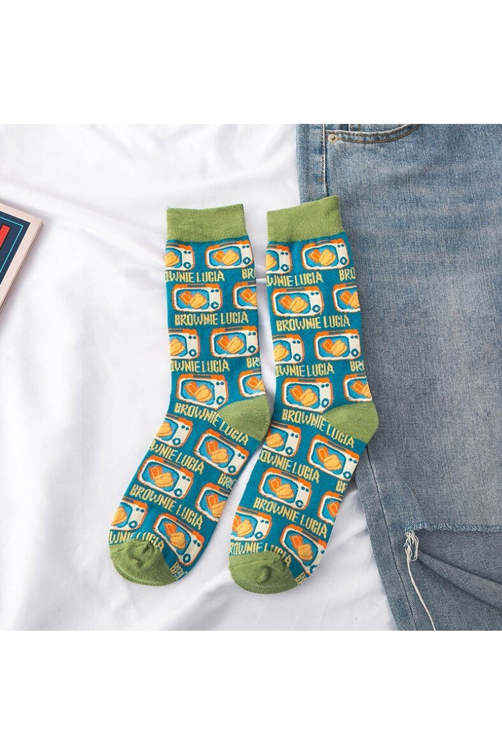 Indie Aesthetic Print Cute Socks