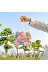 Indie Crochet Bag With Puff Flower