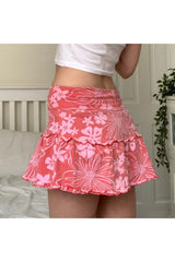 Indie Cute Pink Mini Skirt