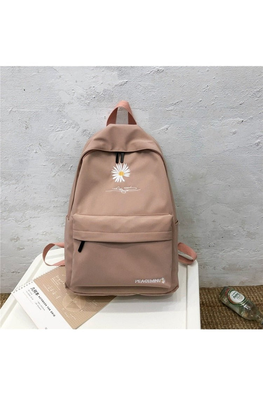 Indie Flower Embroidery Nylon backpack