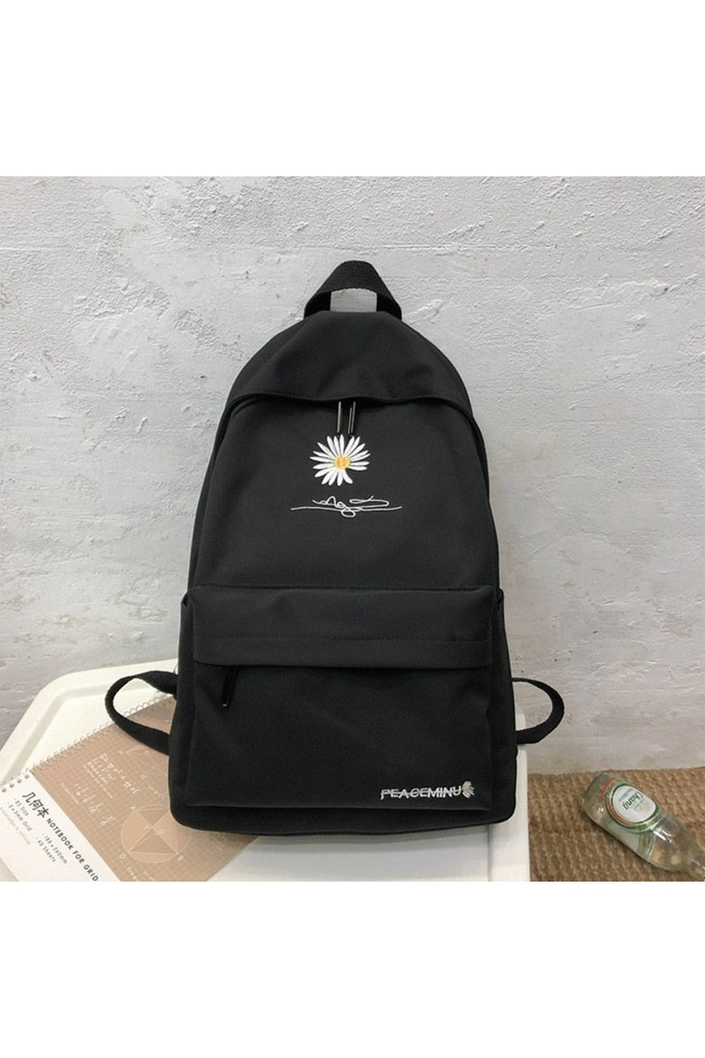 Indie Flower Embroidery Nylon backpack