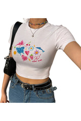 Indie Graphic Crop Top