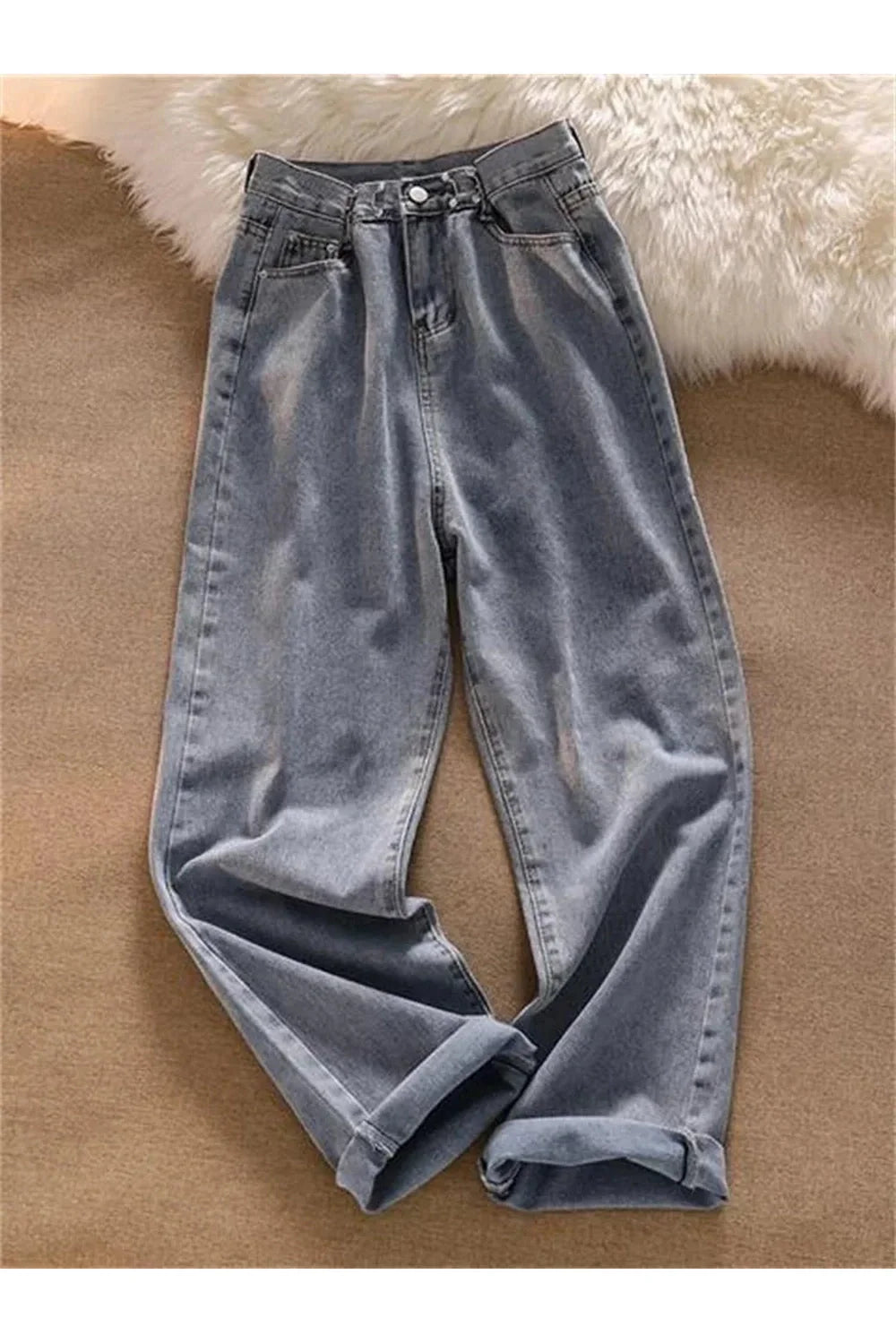 Fall Indie High Waist Wide Leg Jeans