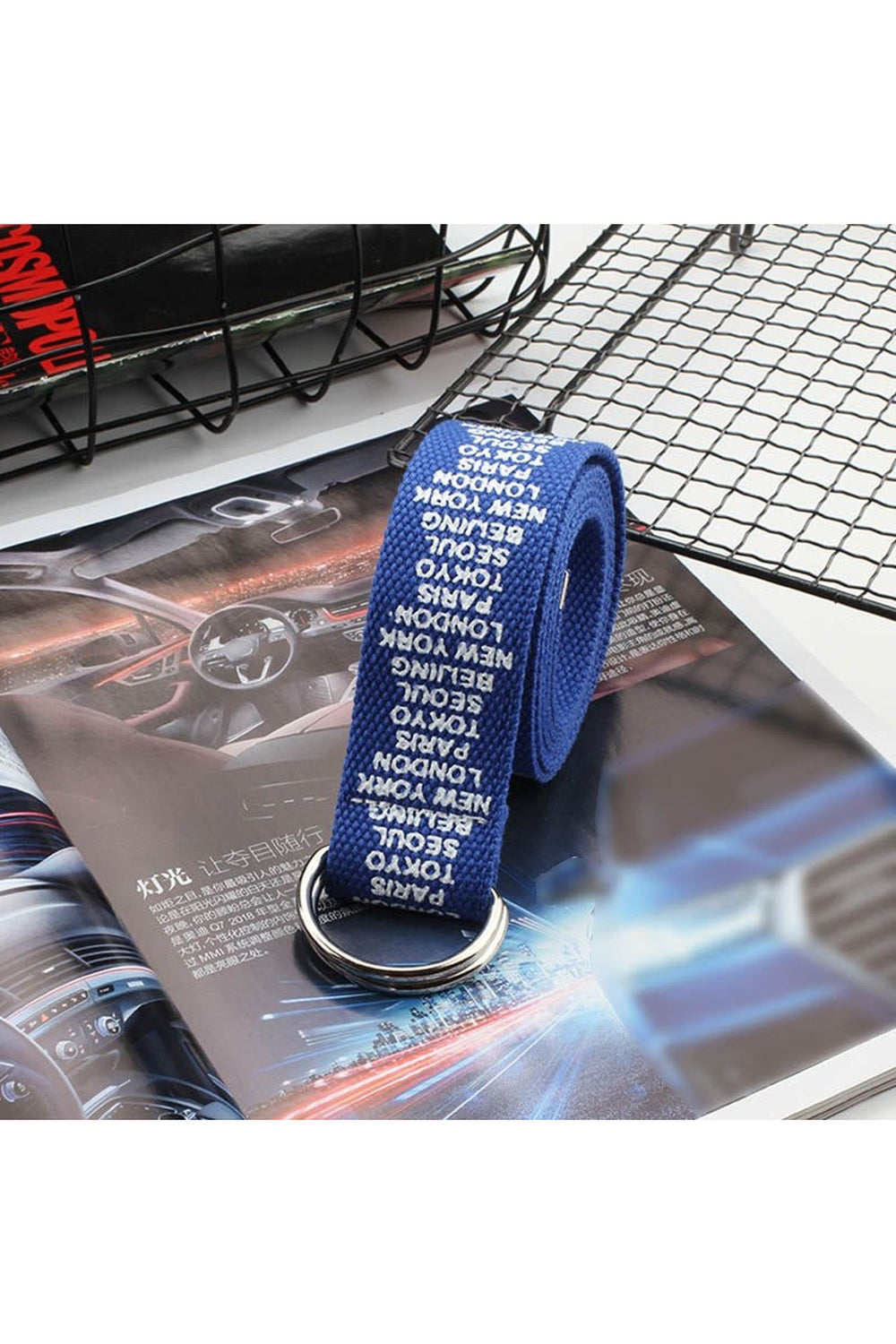 Indie Letter Printing Canvas Belt