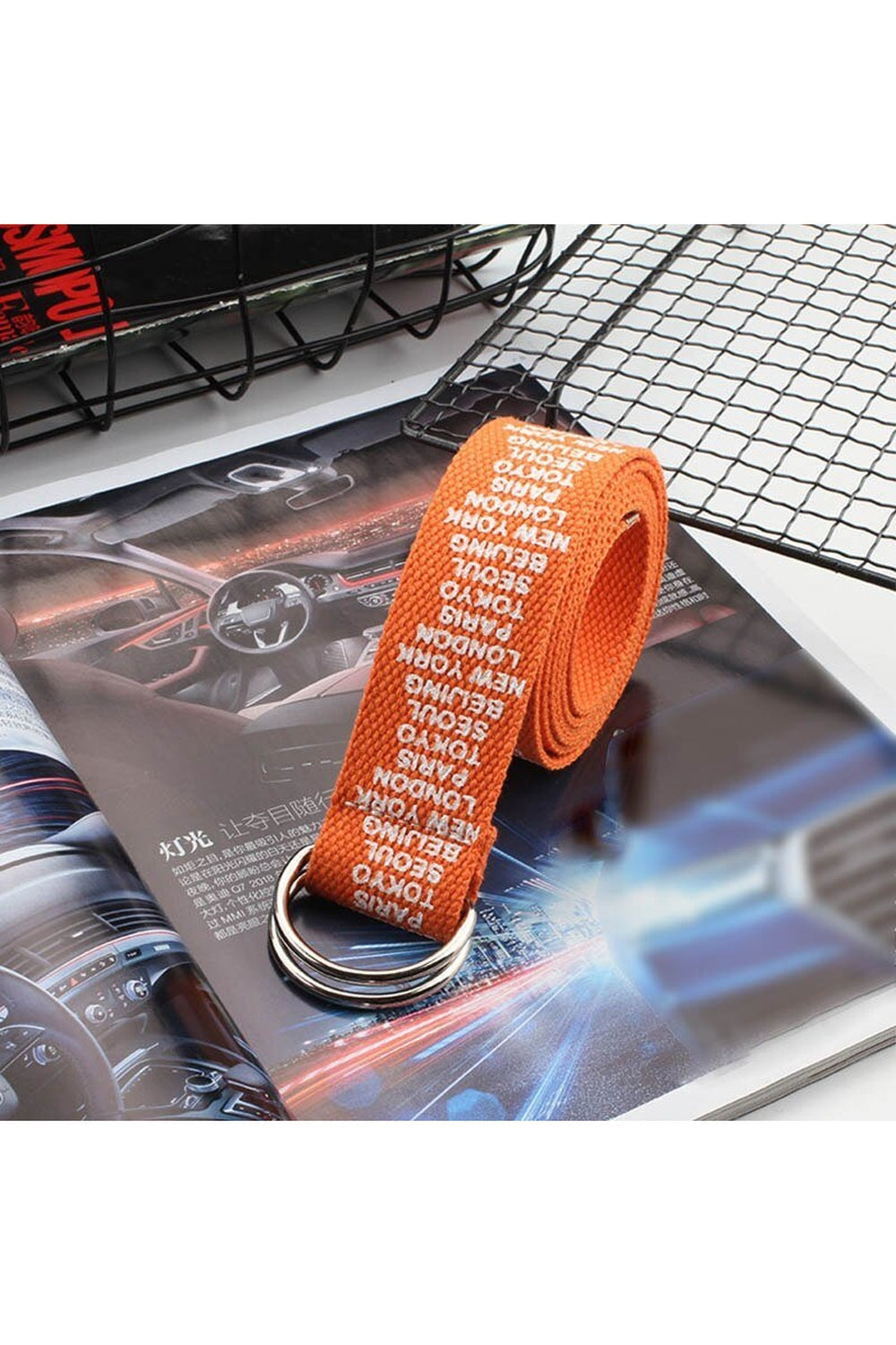 Indie Letter Printing Canvas Belt