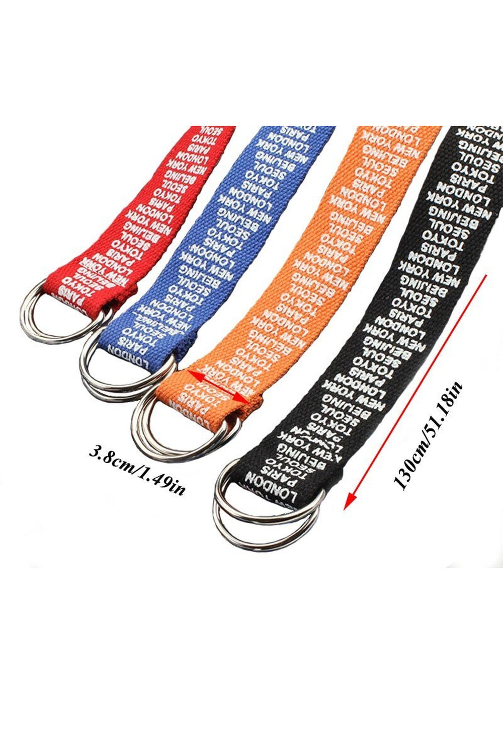 Indie Letter Printing Canvas Belt