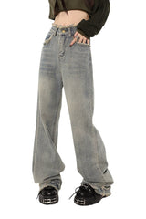 Fall Indie Style Baggy Jeans