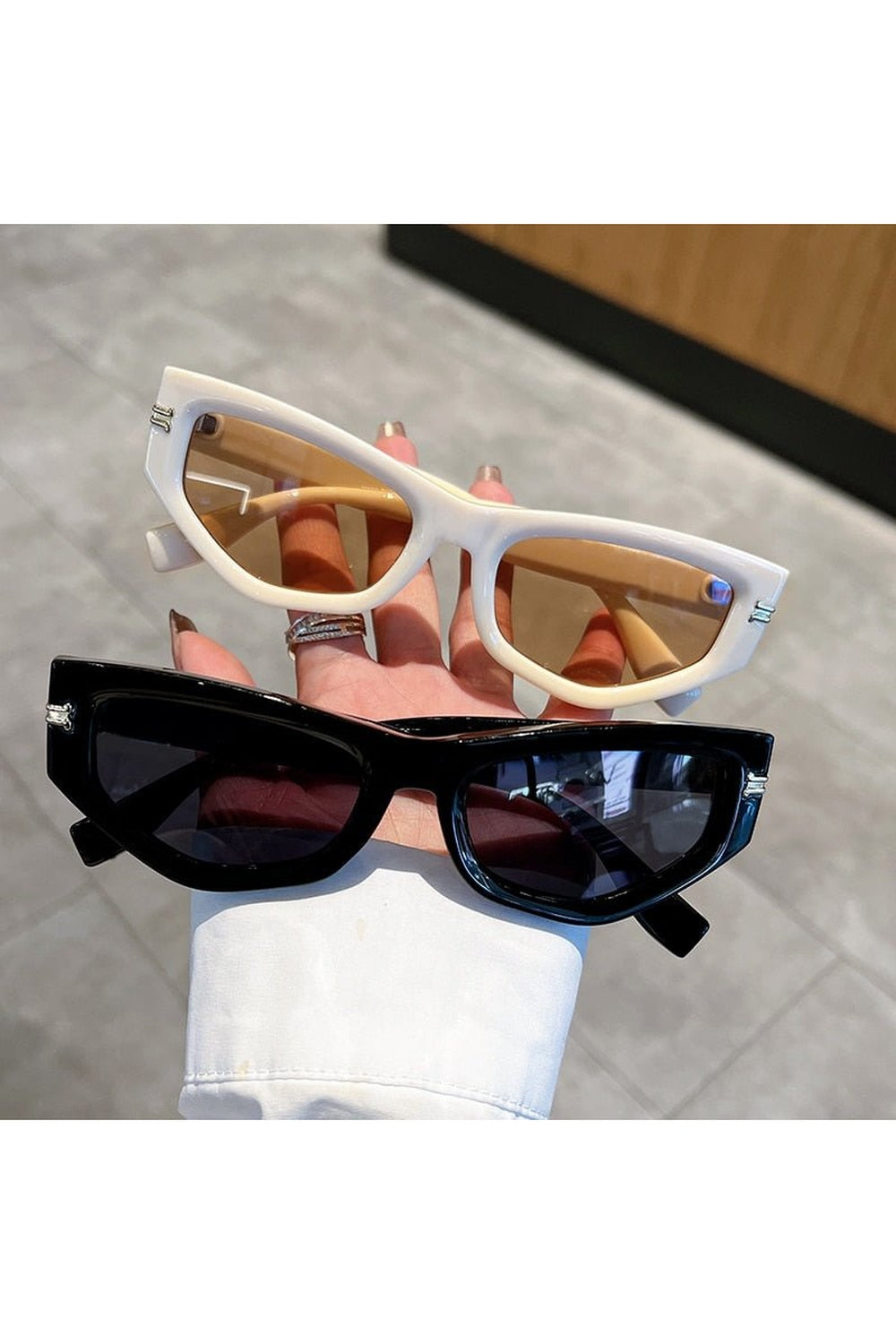 Irregular Gradient Cat Eye Sunglasses