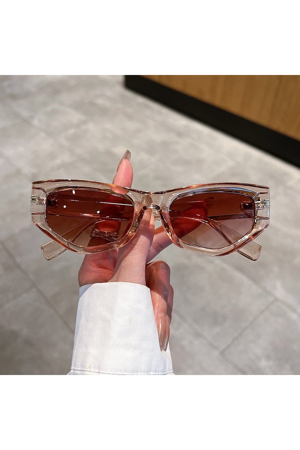 Irregular Gradient Cat Eye Sunglasses