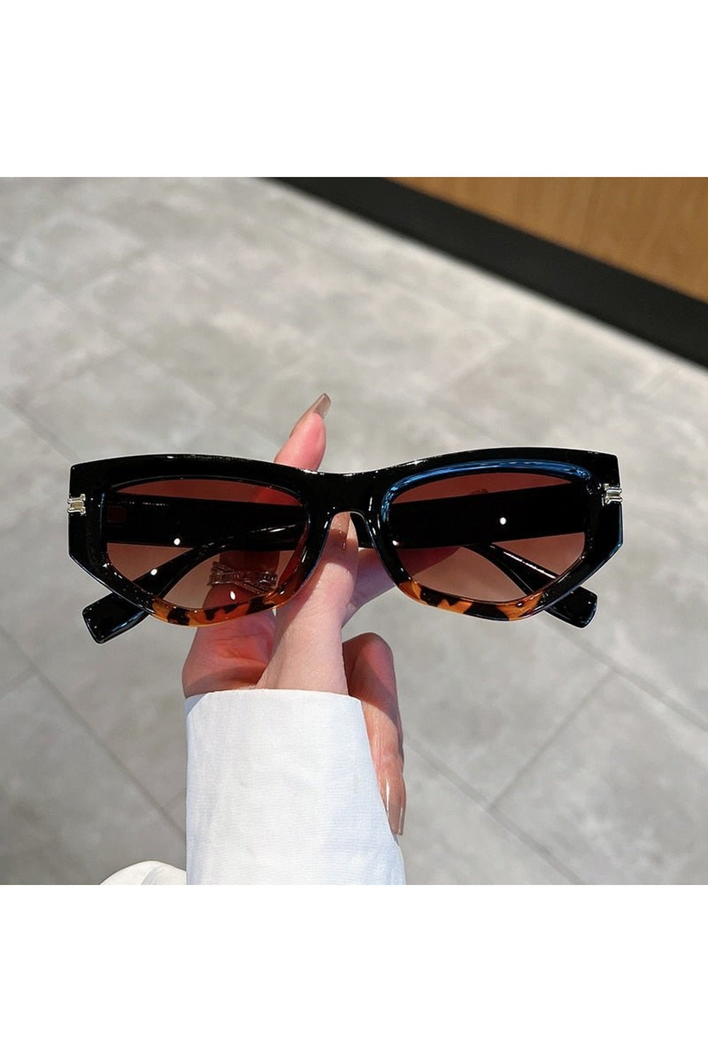 Irregular Gradient Cat Eye Sunglasses