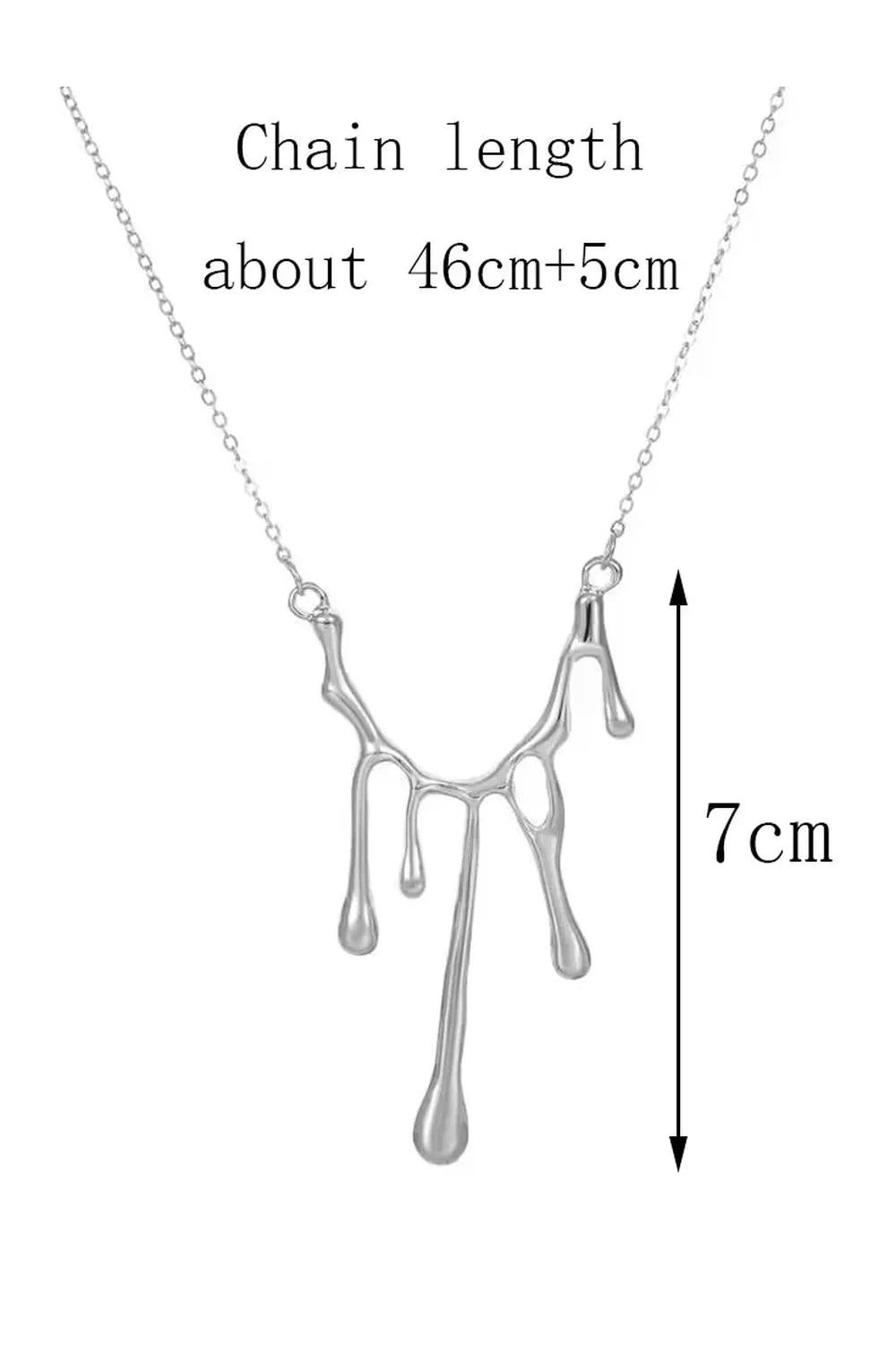 Collier goutte de lave irrégulière