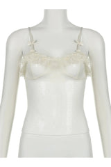 Ivory Lace Bow Top