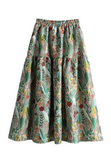 Jacquard Floral Embroidery Skirt