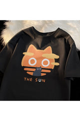 Japanese Anime Cat Cotton T-Shirt