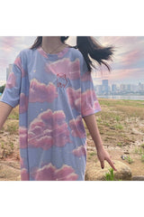 Japanese College Style Oversize  T-shirt