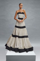 Karen Colorblock Bowknot Maxi Dress-Sunfere