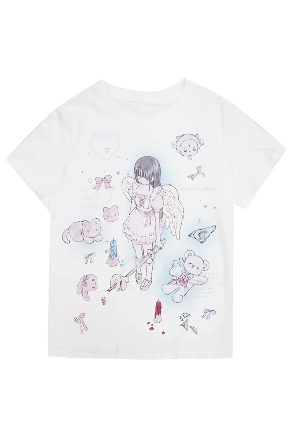 Kawaii Angel Print T-Shirt