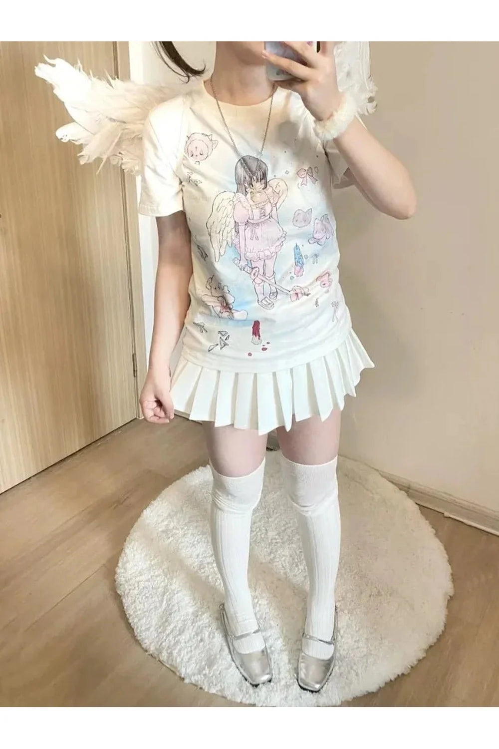 Kawaii Angel Print T-Shirt