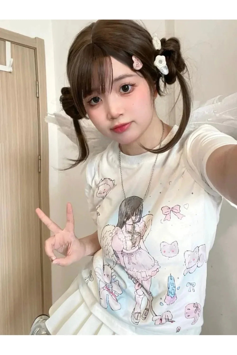 Kawaii Angel Print T-Shirt