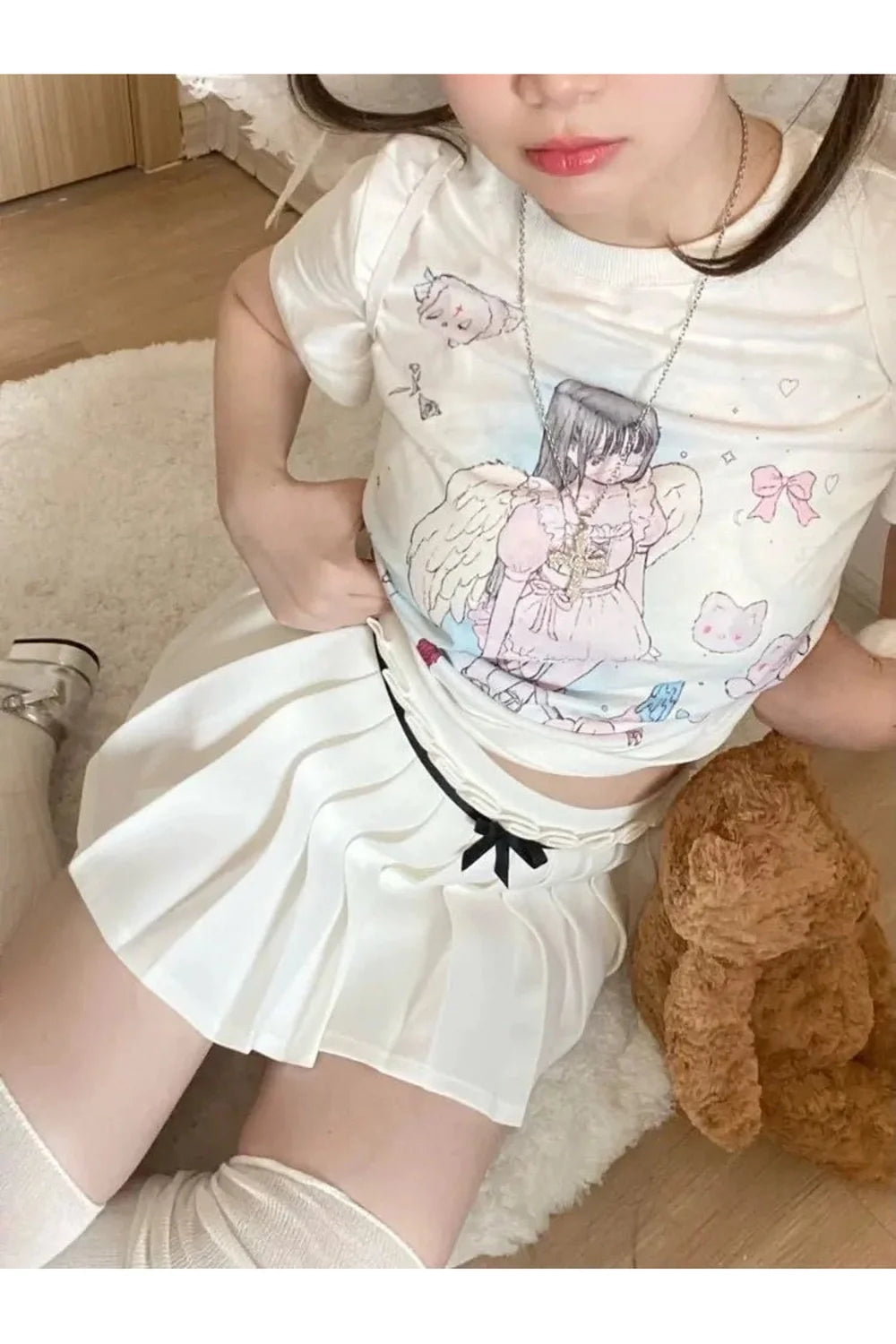 Kawaii Angel Print T-Shirt