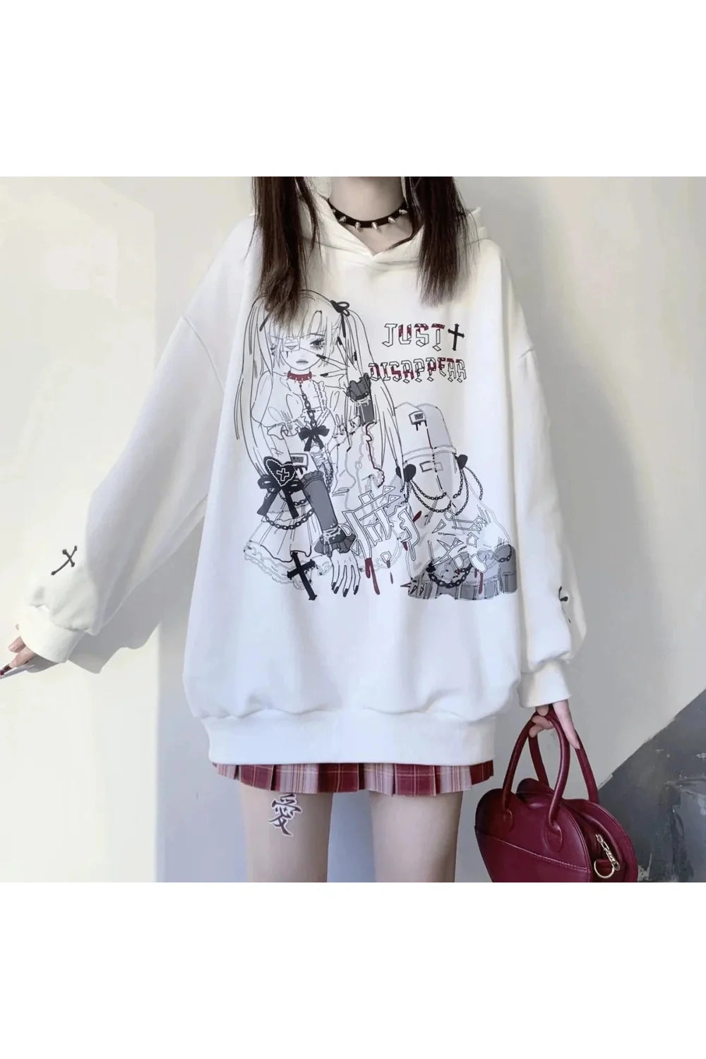 Fall Kawaii Anime Graphic Oversized Hoodie