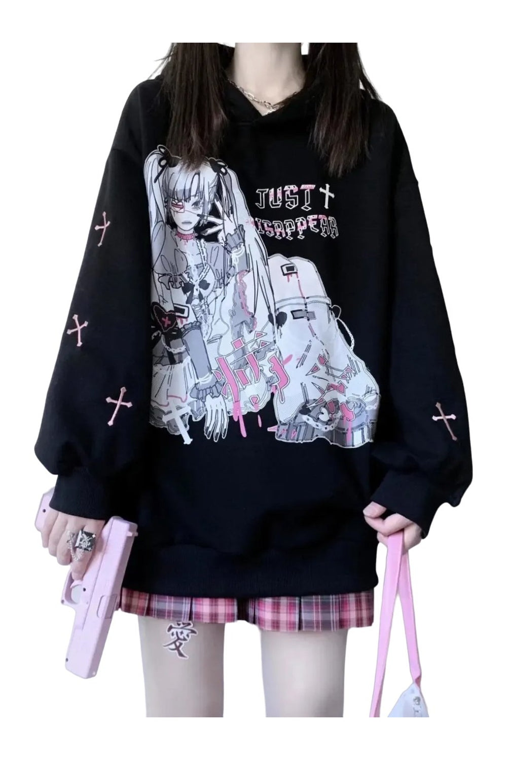 Fall Kawaii Anime Graphic Oversized Hoodie