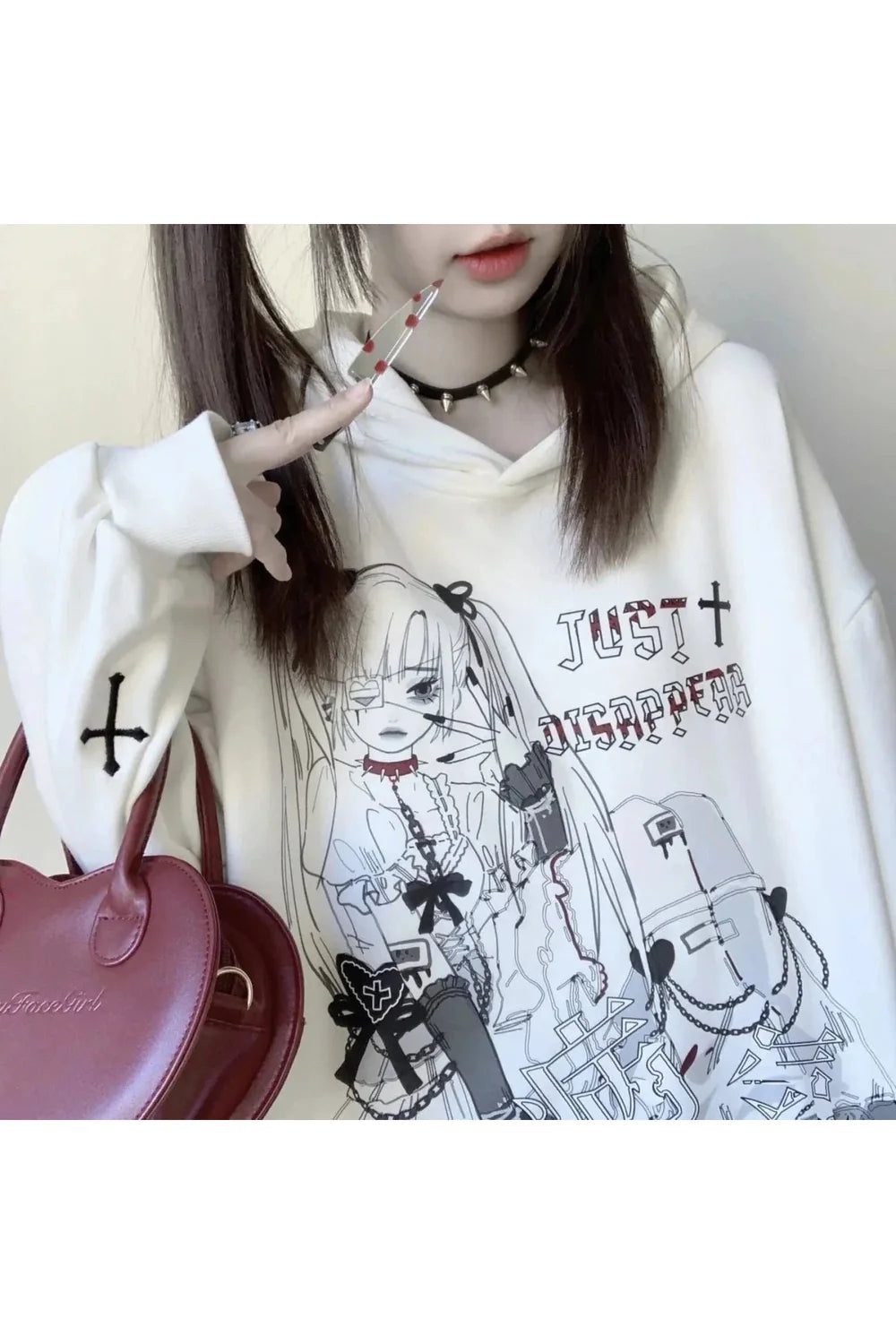 Fall Kawaii Anime Graphic Oversized Hoodie