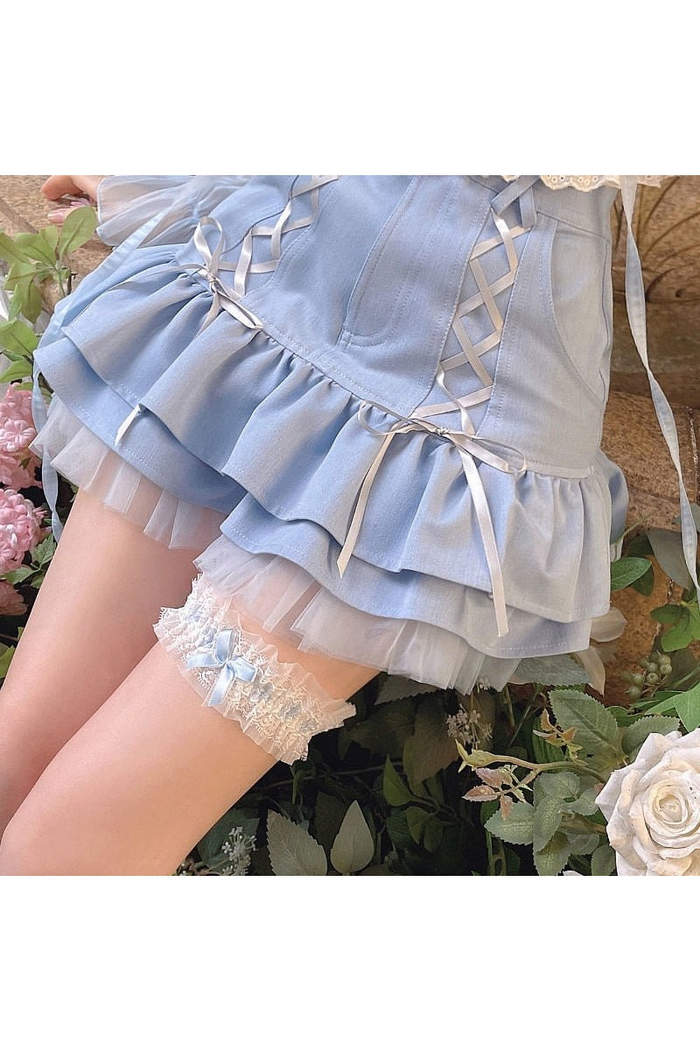 Kawaii Blue Mini Skirt