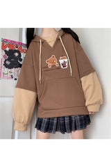 Fall Kawaii Cute Bear Hoodie