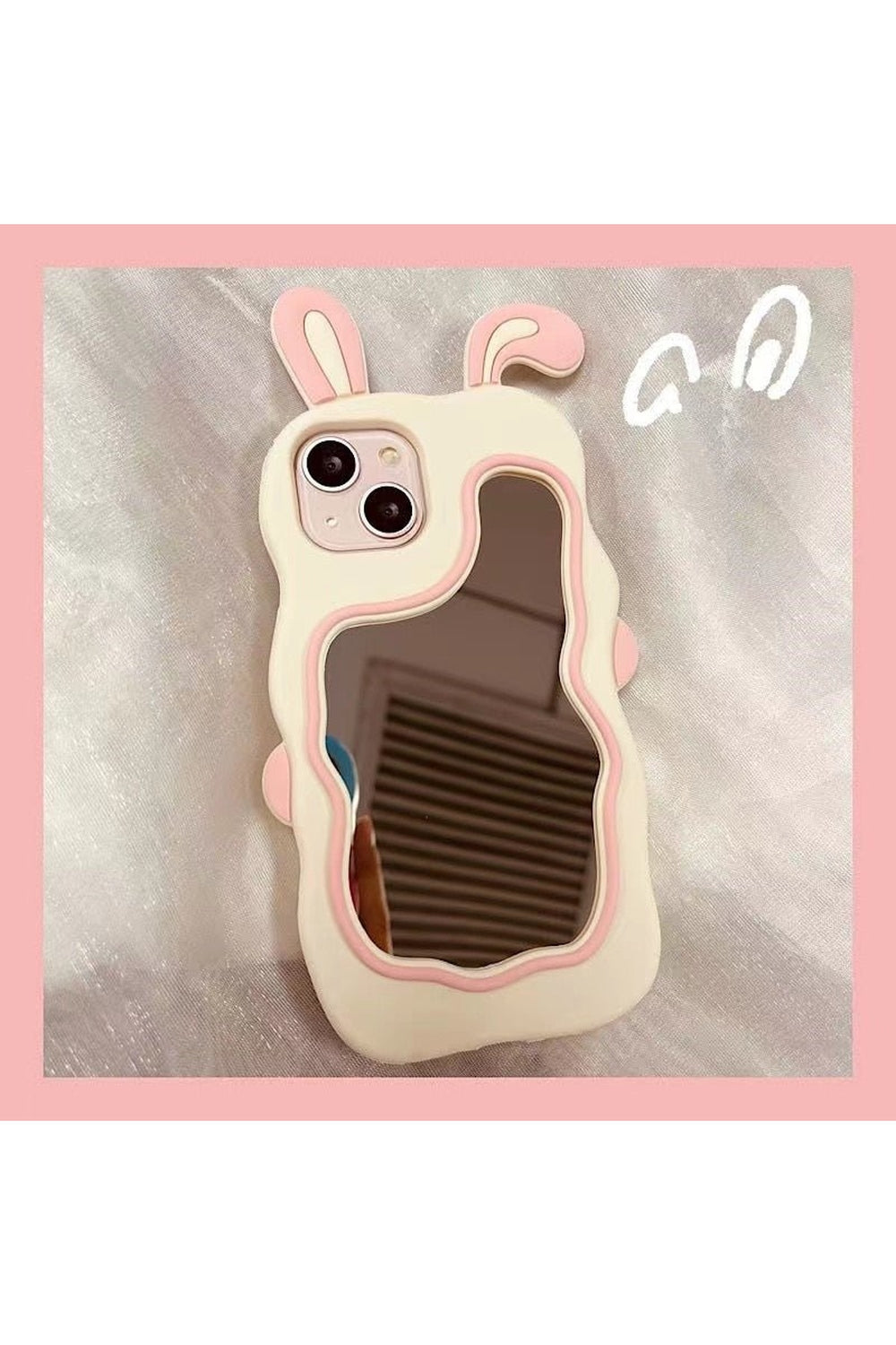 Kawaii Cute Bunny Mirror Case For iPhone