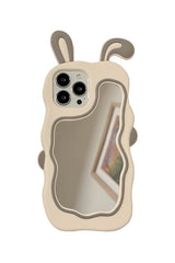 Kawaii Cute Bunny Mirror Case For iPhone