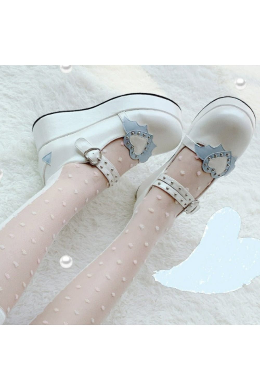 Kawaii Cute Heart Platform Shoes