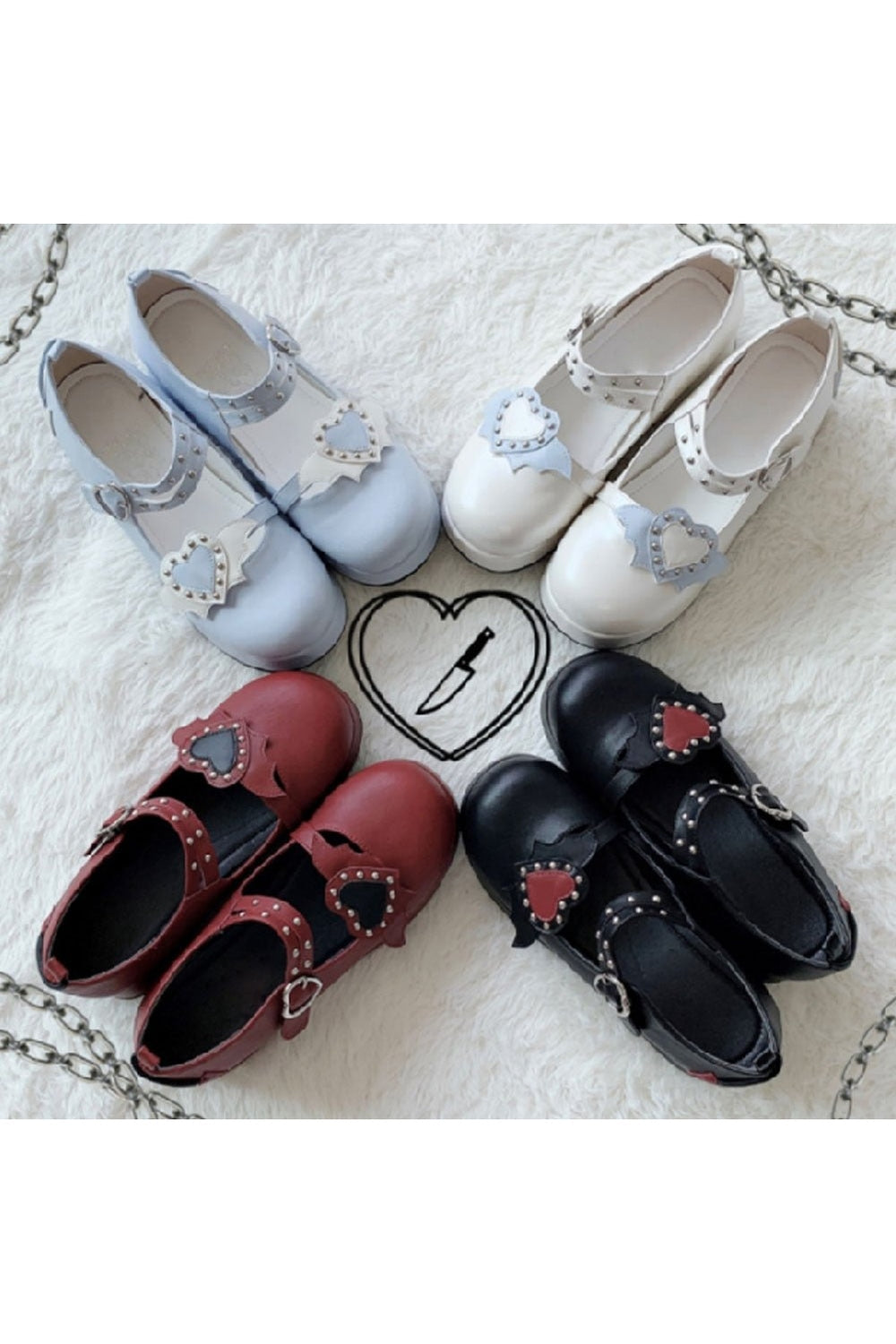 Kawaii Cute Heart Platform Shoes