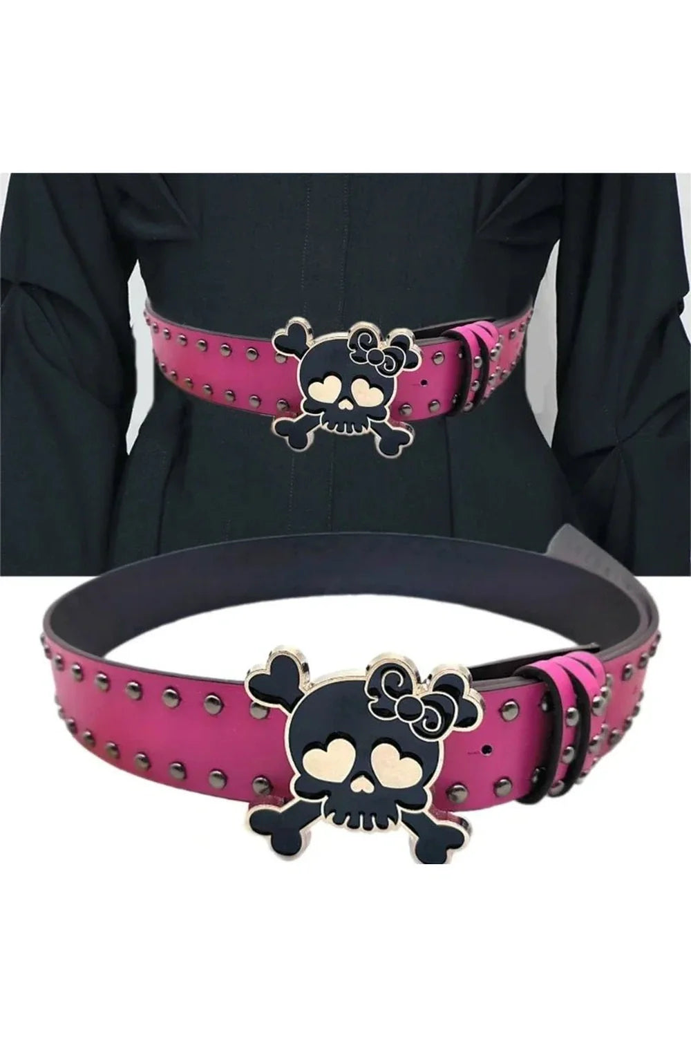 Kawaii Goth Skull Belt