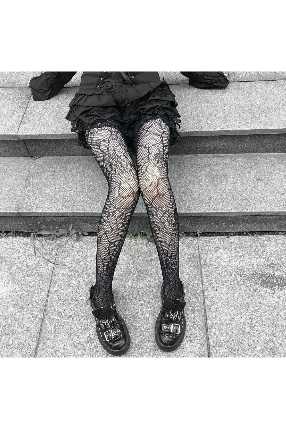 Kawaii Gothic Nylon Tights Fishnet