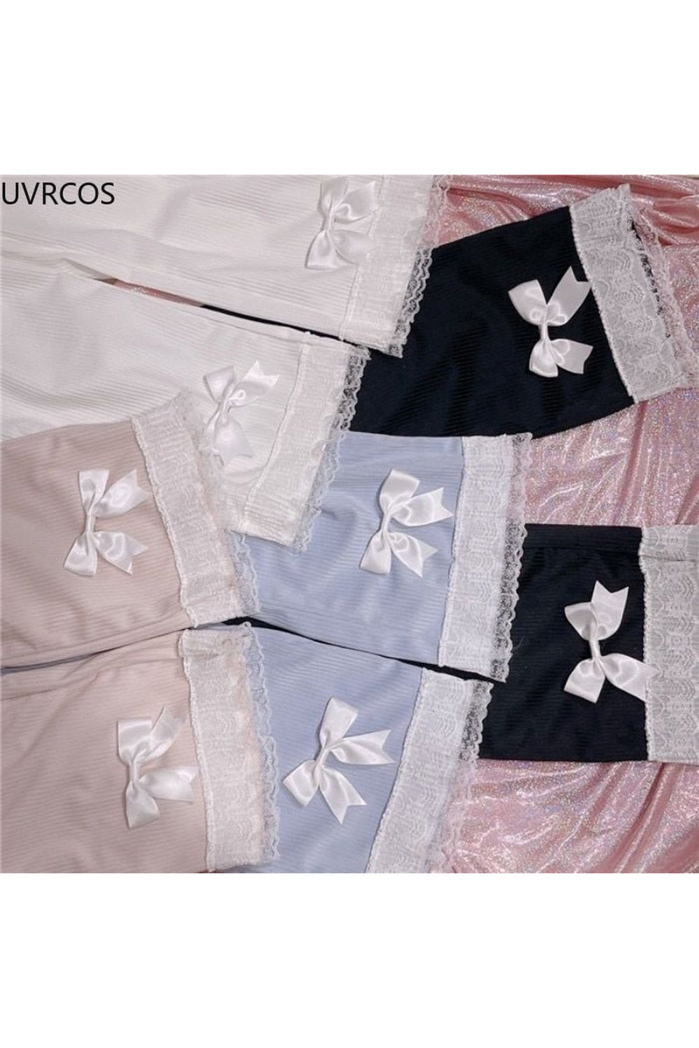 Pantalon taille haute en velours côtelé style kawaii