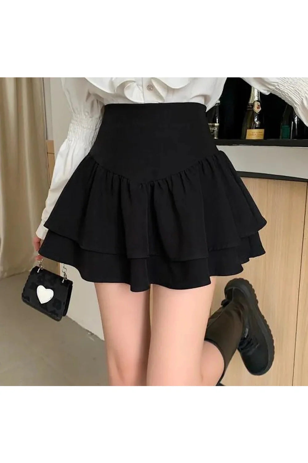 Mini-jupe taille haute kawaii