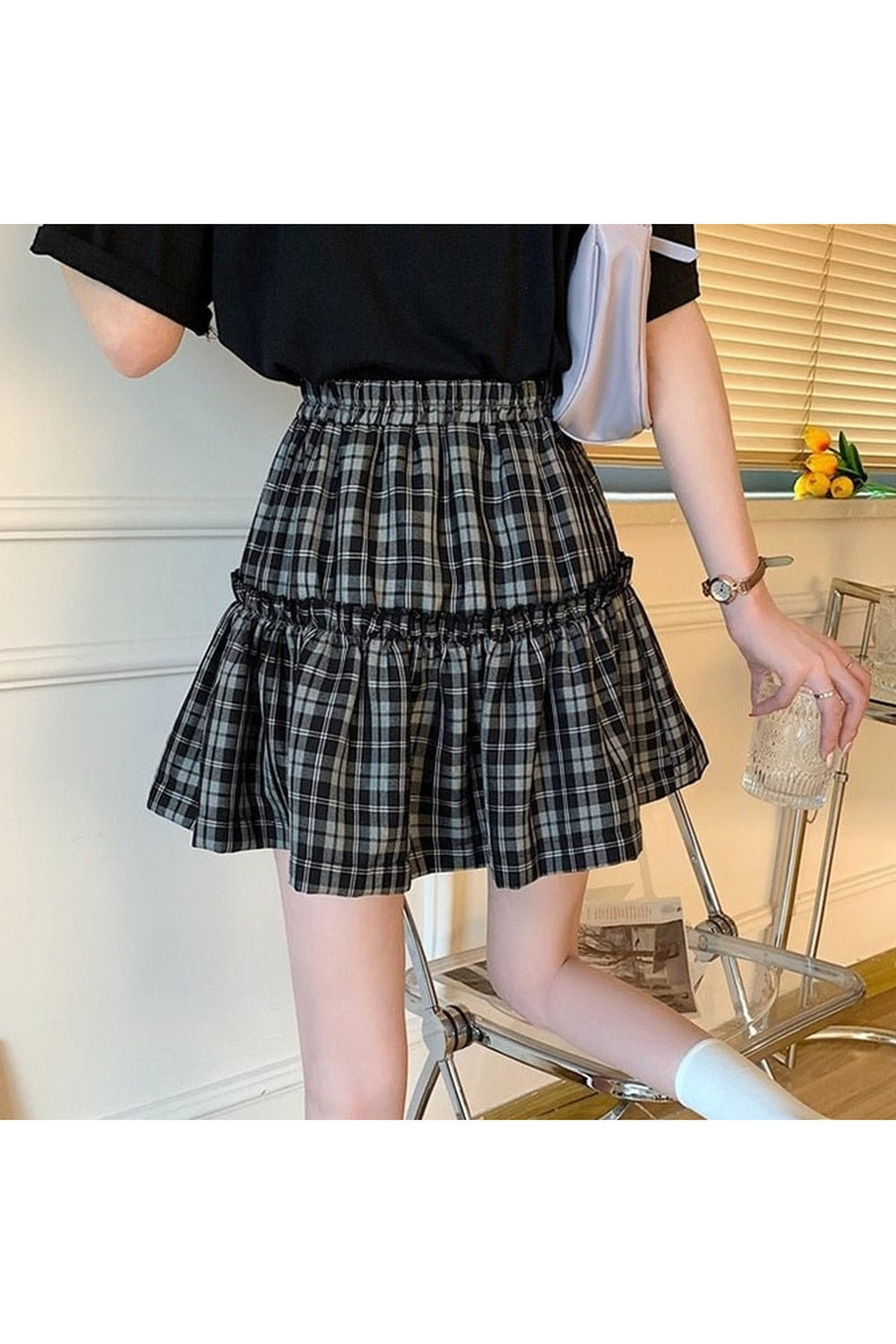 Kawaii Japanese Style Plaid Skirt