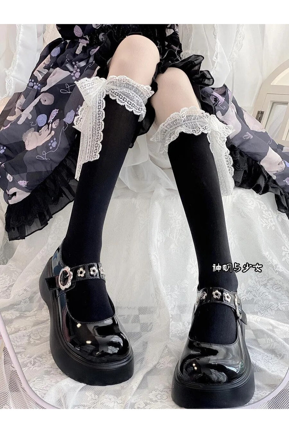 Kawaii Layered Bow Stockings